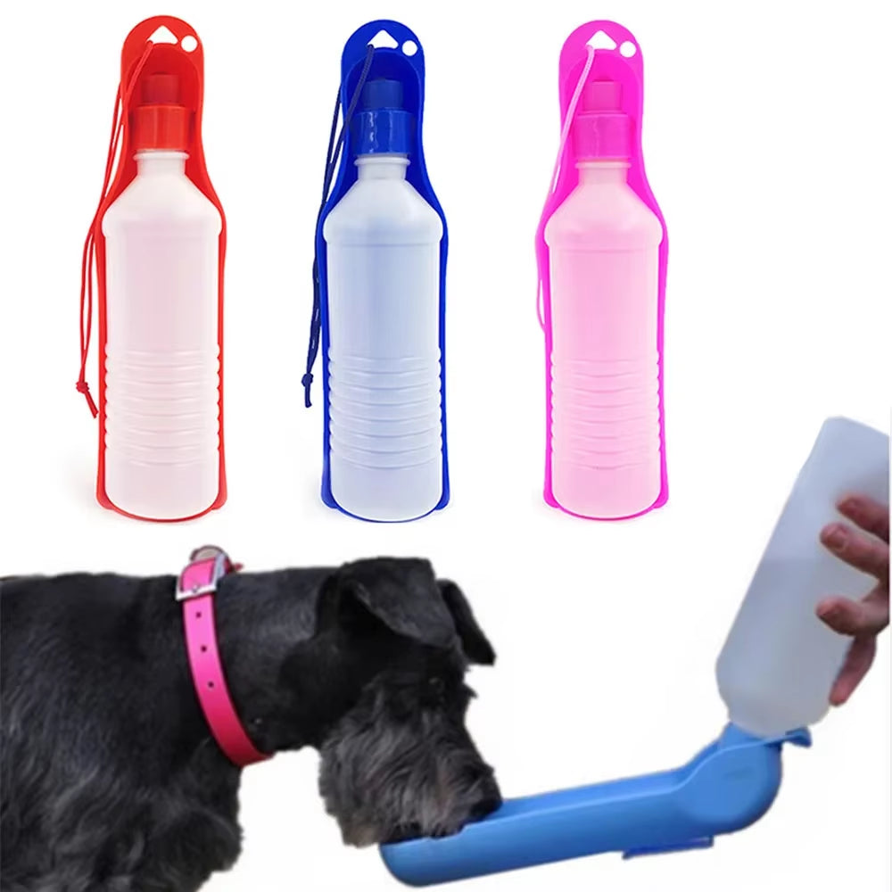 Pet Dog Water Bottle 250Ml 500Ml Plastic Portable Folding Drinker for Pets Outdoor Travel Drinking Water Feeder Bowl Cat Drinker