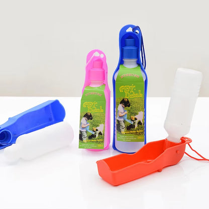 Pet Dog Water Bottle 250Ml 500Ml Plastic Portable Folding Drinker for Pets Outdoor Travel Drinking Water Feeder Bowl Cat Drinker