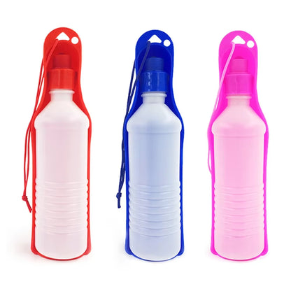 Pet Dog Water Bottle 250Ml 500Ml Plastic Portable Folding Drinker for Pets Outdoor Travel Drinking Water Feeder Bowl Cat Drinker